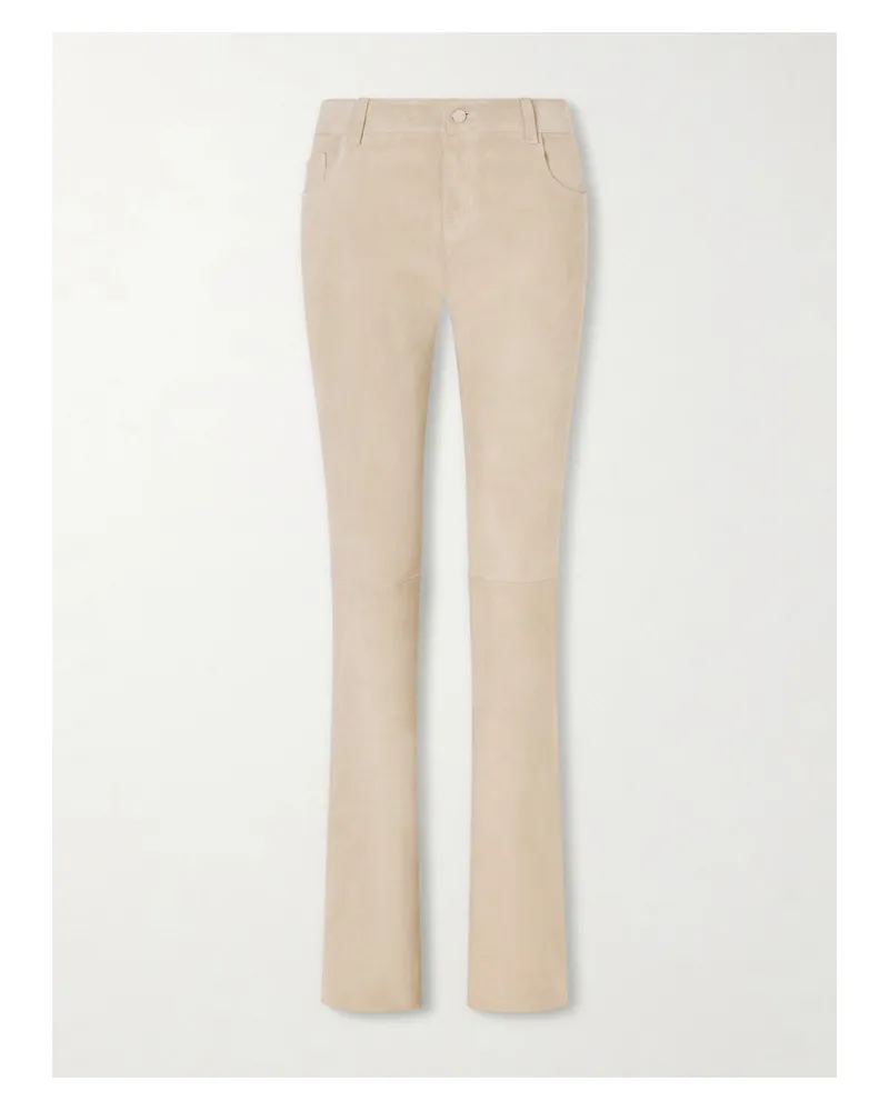Stouls Pawlonia Suede Flared Pants - Gray Gray
