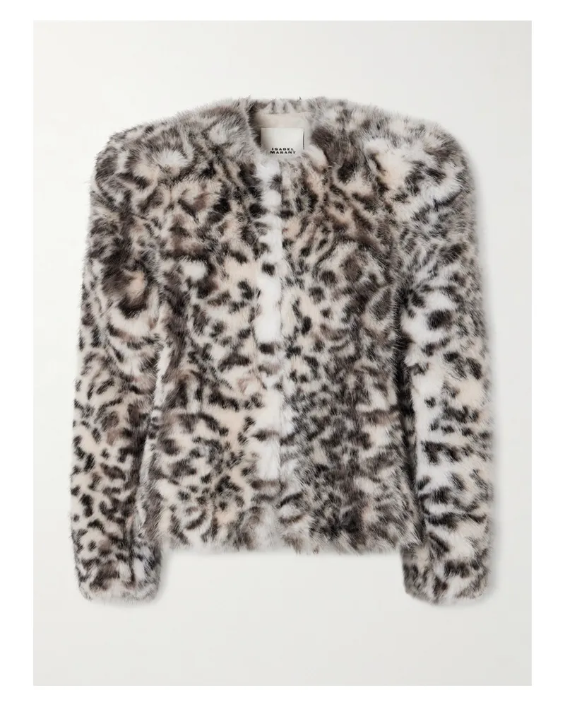 Isabel Marant Bahria Leopard-print Plush Jacket - Animal print Animal