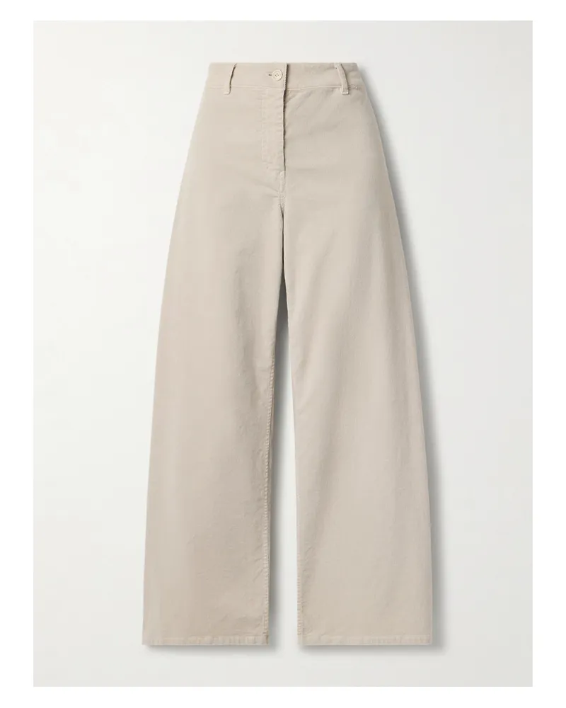 Nili Lotan Megan Hose Mit Weitem Bein Aus Cord Aus Einer Baumwollmischung - Neutral Neutral