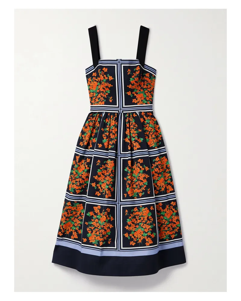 Carolina Herrera New York Midikleid Aus Bedruckter Faille - Mehrfarbig Mehrfarbig