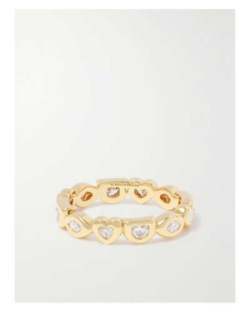 Robinson Pelham Mini Eye Love U Ring Aus 18 Karat Gold Mit Diamanten Gold