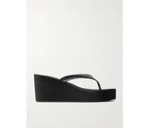 Etheria Pvc Wedge Flip Flops - Black