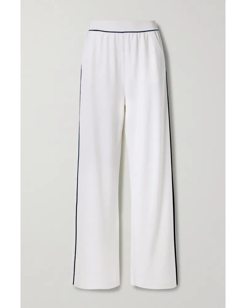 Loro Piana University Kaschmirhose Mit Weitem Bein Und Paspeln - Weiß Weiß
