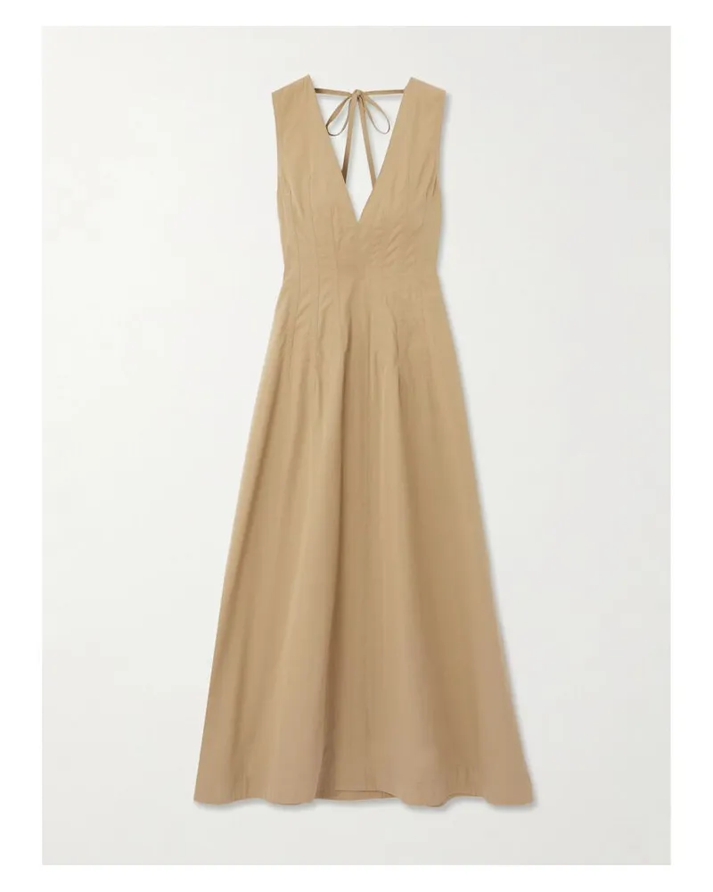 Bottega Veneta Maxikleid Aus Einer Baumwollmischung Zum Binden - Neutral Neutral