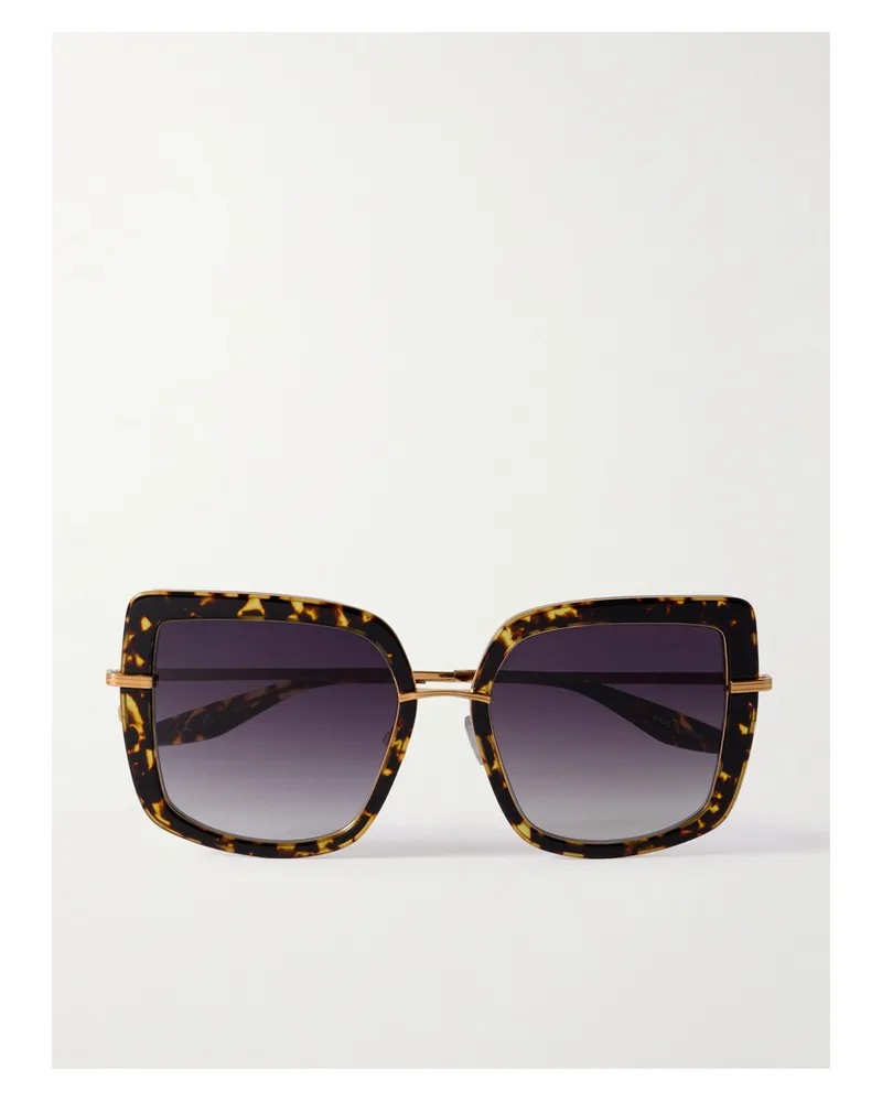 Barton Perreira Margret Square-frame Tortoiseshell Acetate And Gold-tone Sunglasses Tortoiseshell