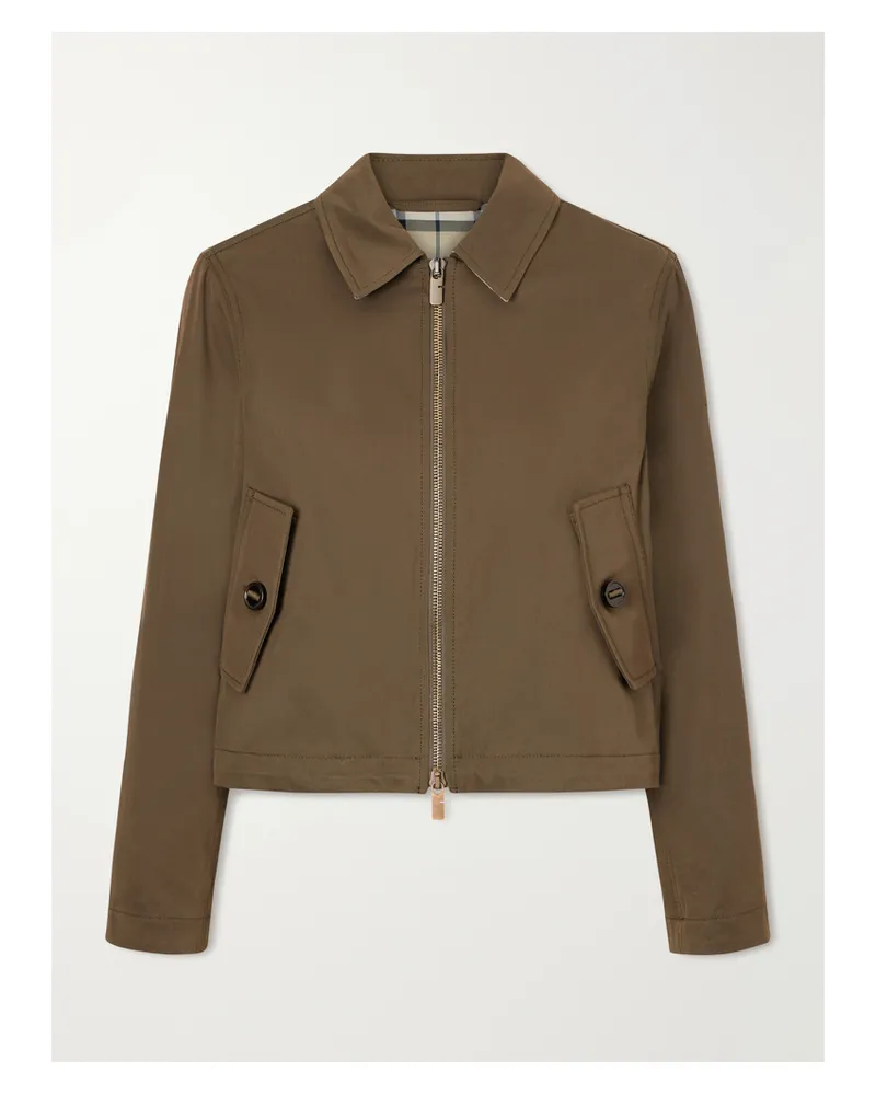 Burberry Gabardine Capsule Cotton-blend Jacket - Green Green