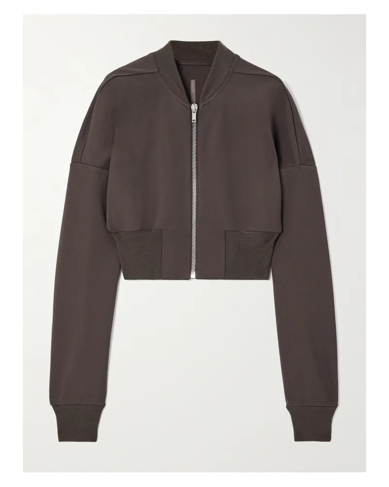 Rick Owens Bomberjacke Aus Stretch-jersey - Braun Braun