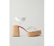 Calakala 85 Leather Espadrille Platform Sandals - White