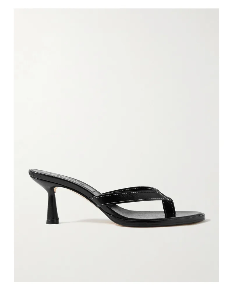 aeyde Daphne Leather Sandals - Black Black