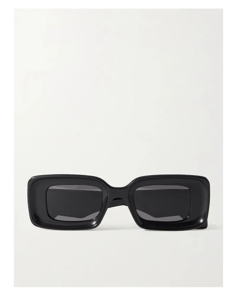 Loewe Sonnenbrille Mit Eckigem Rahmen Aus Azetat - Schwarz Schwarz