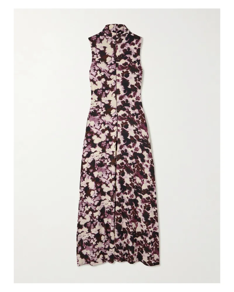 Proenza Schouler Valentina Printed Stretch-jersey Turtleneck Maxi Dress - Multi Multi