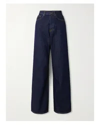 Dries van Noten Hoch Sitzende Schlagjeans Blau