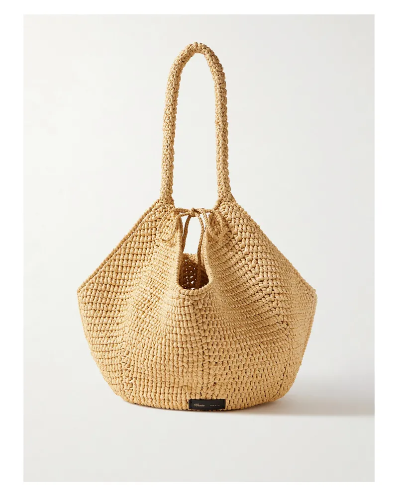 KHAITE Lotus Medium Raffia Tote - Neutrals Neutrals
