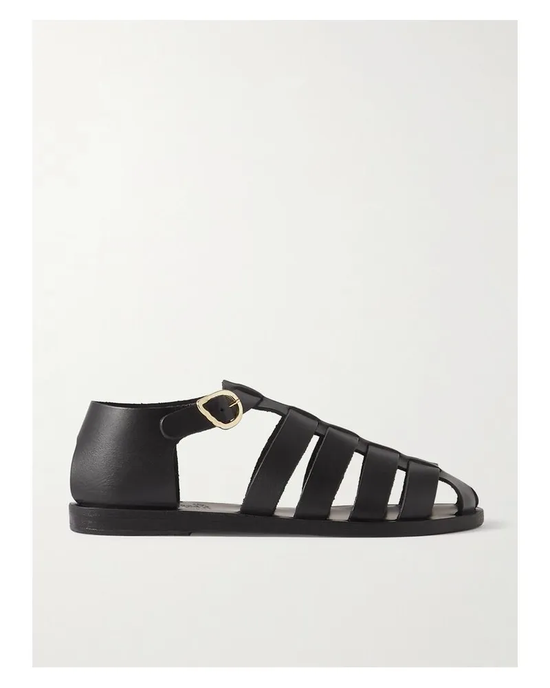 Ancient Greek Sandals Homeria Sandalen Aus Leder - Schwarz Schwarz