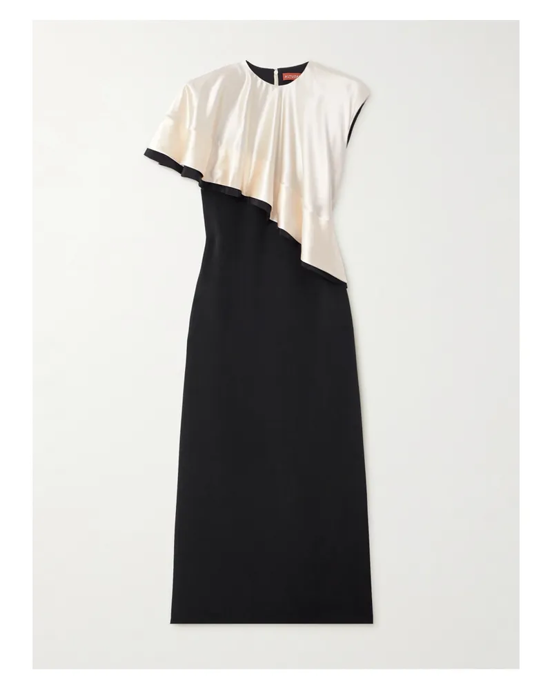 Altuzarra Topolino Mehrlagiges Midikleid Aus Seidensatin - Schwarz Schwarz