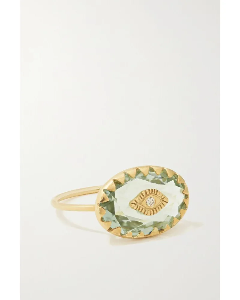 Pascale Monvoisin Souad Ring Aus 9 Karat Gold Mit Amethyst Und Diamant Gold