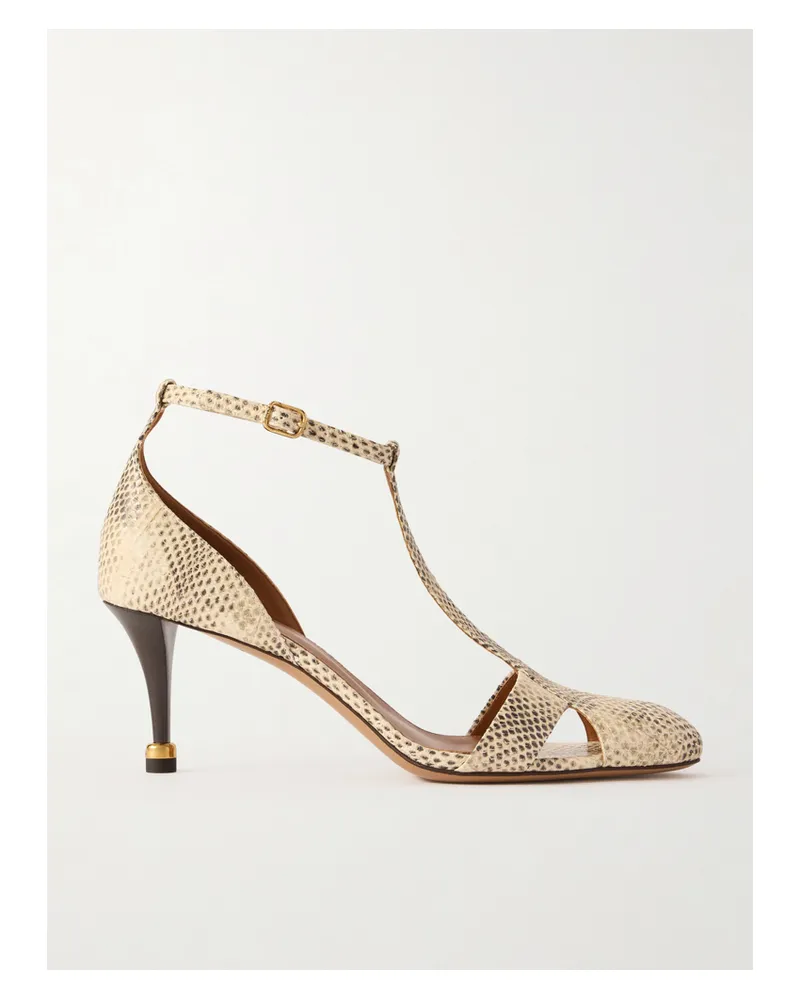 Chloé Cleia 70 Snake-effect Leather Pumps - Animal Print Animal