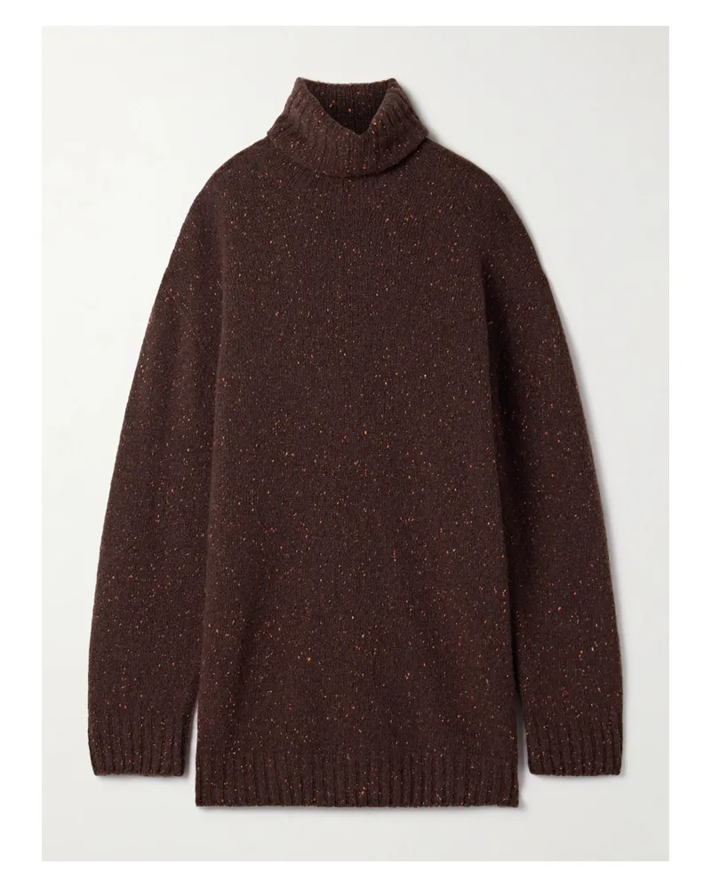 The Row Mirai Cashmere Turtleneck Sweater - Burgundy Burgundy