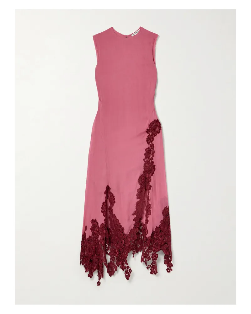 Acne Studios Asymmetrisches Kleid aus Krepon Pink