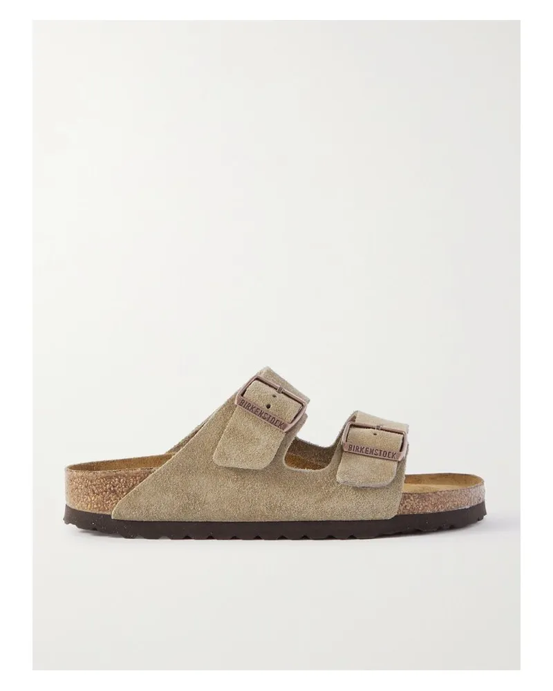 Birkenstock Arizona Pantoletten Aus Veloursleder - Braun Braun