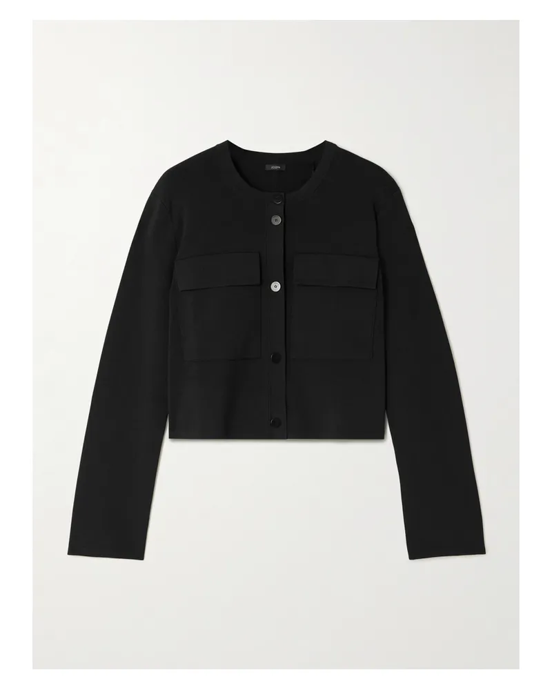 Joseph Jacke Aus Stretch-strick - Schwarz Schwarz
