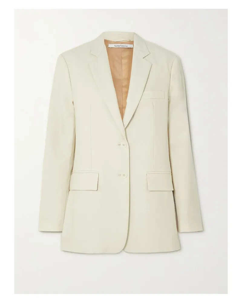 Another Tomorrow Net Sustain Oversized-blazer Aus Merinowolle - Wollweiß Wollweiß