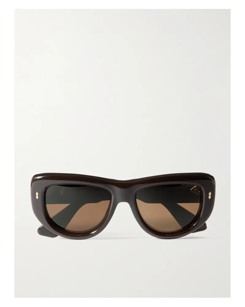 Jacques Marie Mage Erin Wasson The Sud Sonnenbrille Mit Eckigem Rahmen Aus Azetat - Braun Braun