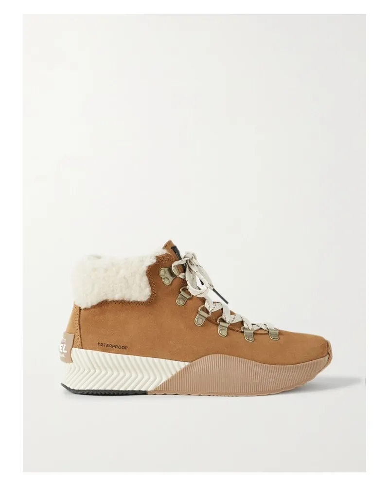 Sorel Out 'n About Iii Conquest Ankle Boots Aus Veloursleder Mit Shearling-imitat - Braun Braun