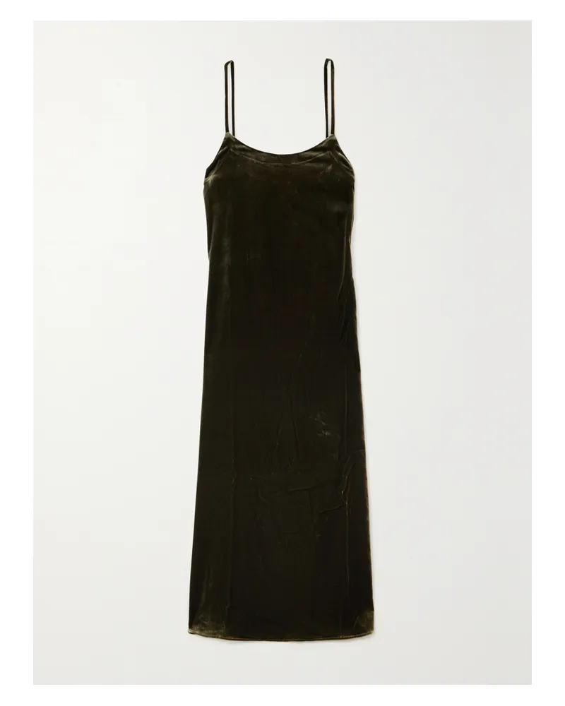 Le Kasha 1918 San Vio Midikleid Aus Samt - Grün Grün