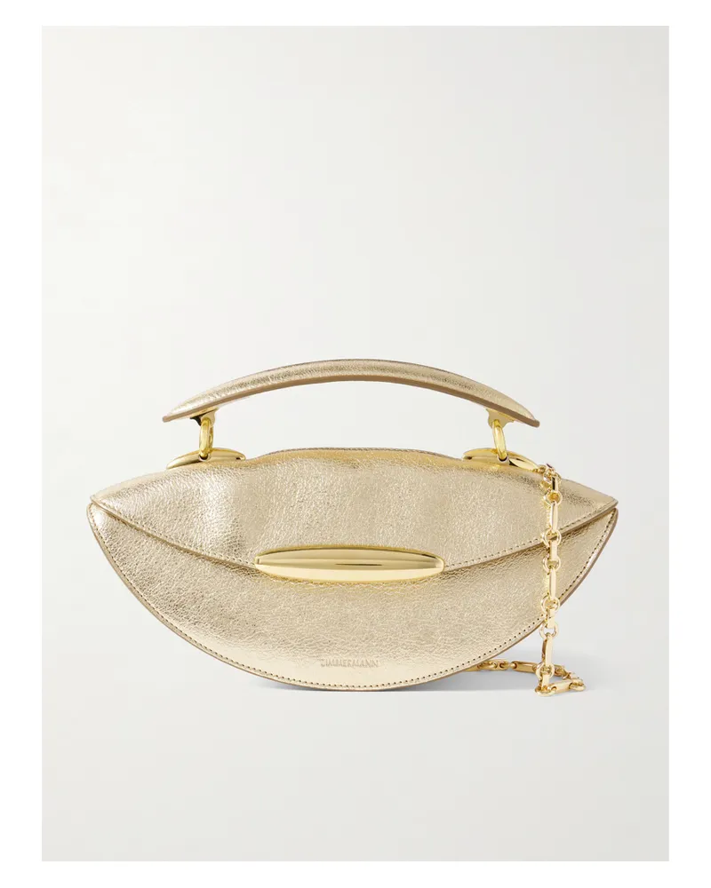 Zimmermann Wavelength Schultertasche Aus Leder In Metallic-optik - Gold Gold
