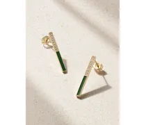 Medium Linear Ohrringe aus 14 Karat Gold