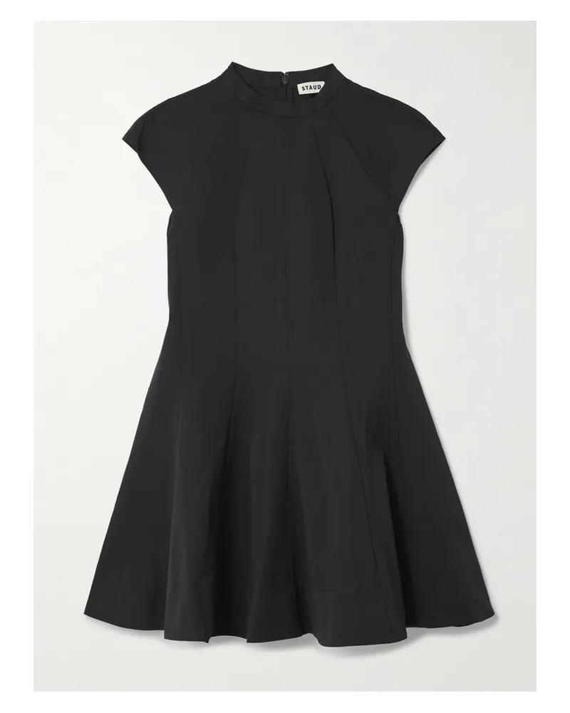 STAUD Ellie Minikleid Aus Faille Aus Einer Baumwollmischung - Schwarz Schwarz