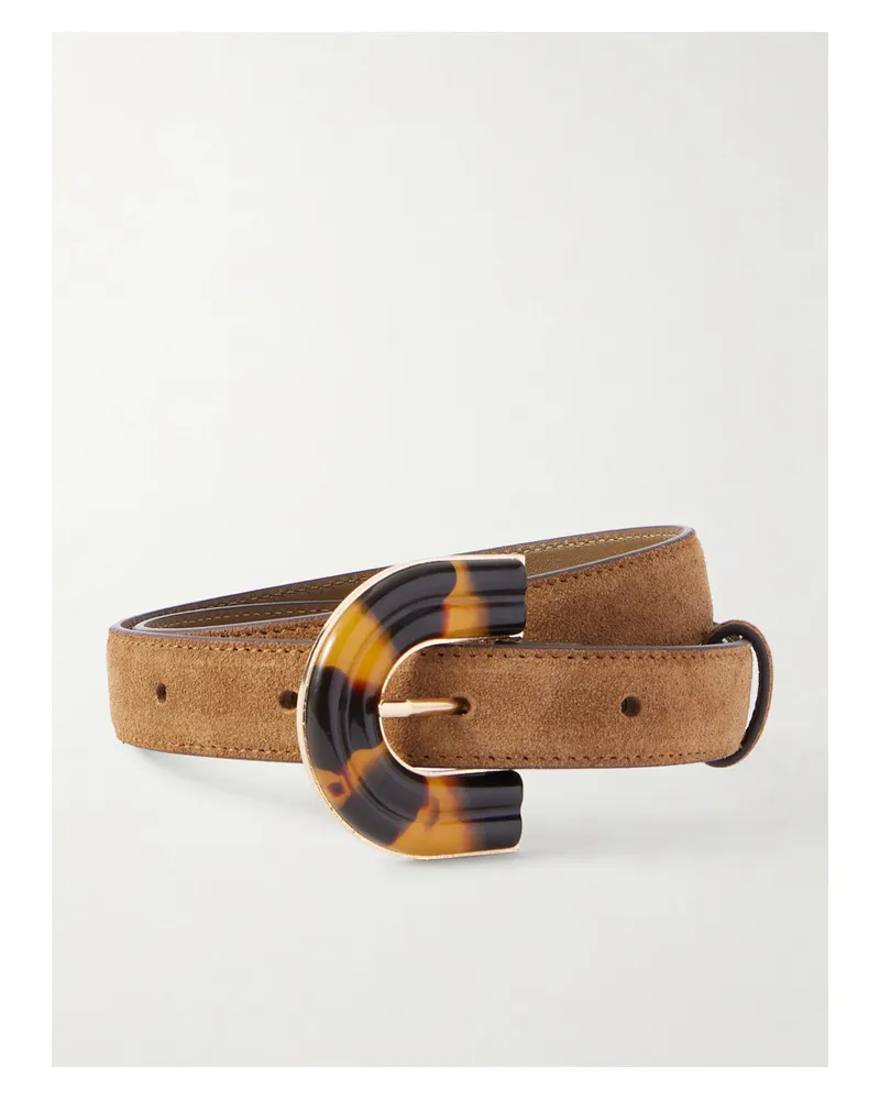 Blazé Milano Viva Nal Suede Belt - Brown Brown