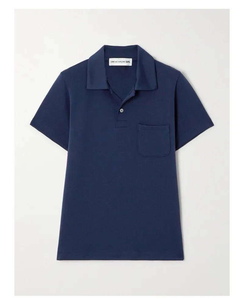 Comme des Garçons Polohemd Aus Jersey - Blau Blau