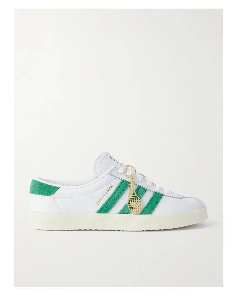adidas Sporty & Rich Sneakers Aus Leder Mit Velourslederbesätzen - Weiß Weiß