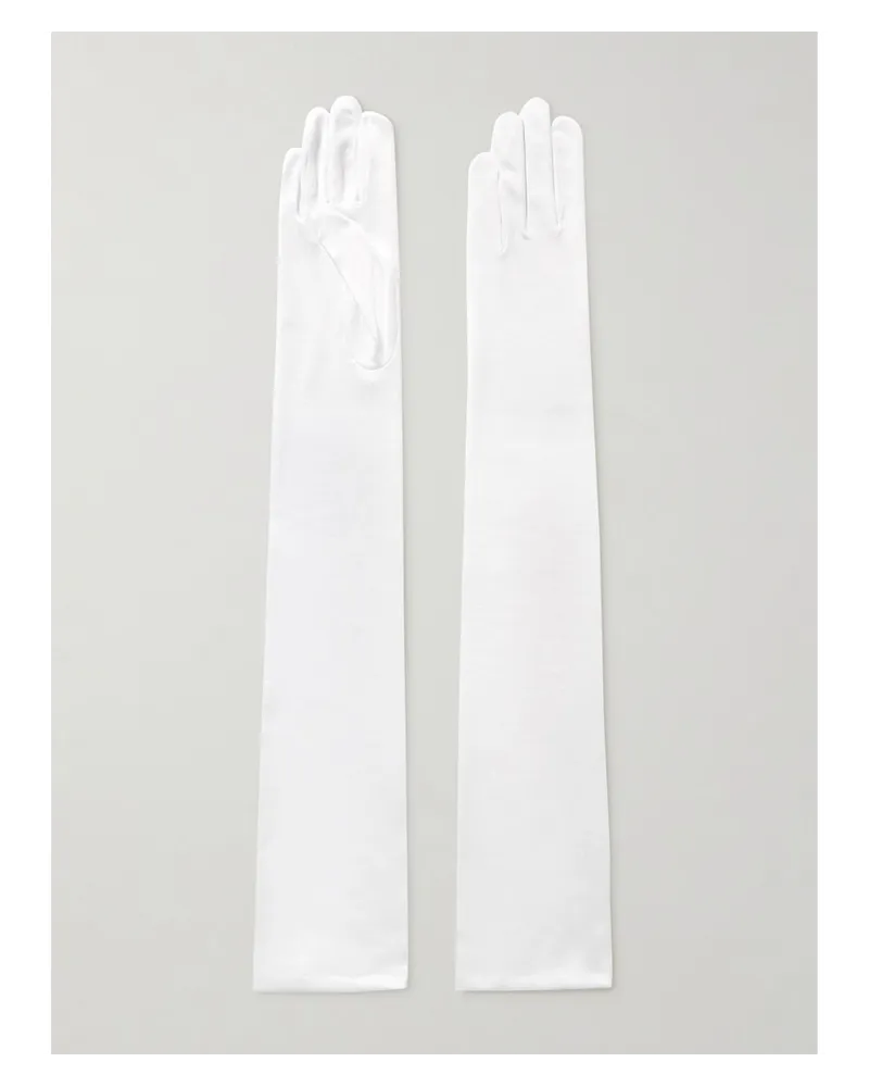 Agnelle Handschuhe aus Stretch-jersey Weiß