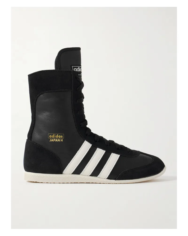 adidas Japan H Sneakers Aus Leder Mit Velourslederbesätzen - Schwarz Schwarz