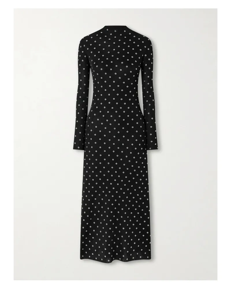 Altuzarra Kaplan Maxikleid Aus Stretch-jersey Mit Ösen - Schwarz Schwarz
