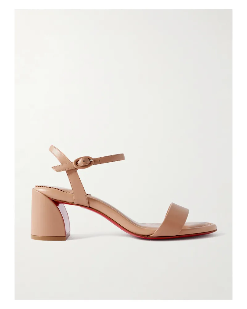 Christian Louboutin Miss Jane 55 Leather Sandals - Neutrals Neutrals