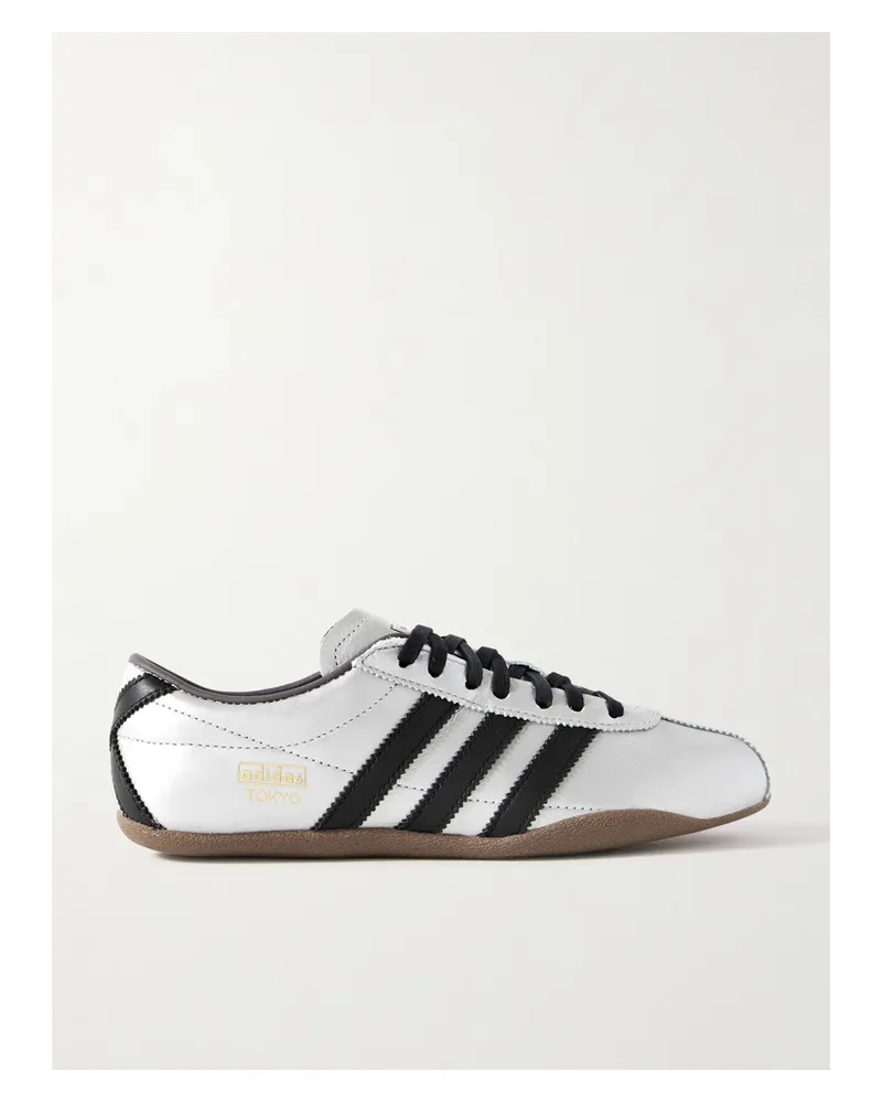 adidas Tokyo Sneakers Aus Leder In Metallic-optik - Silber Silber