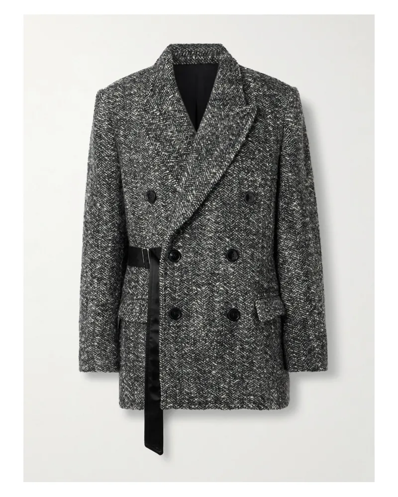 Isabel Marant Ezzia Doppelreihiger Blazer Aus Bouclé-tweed Aus Einer Wollmischung - Grau Grau