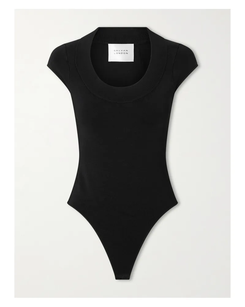 GALVAN Sasha Body Aus Stretch-strick - Schwarz Schwarz