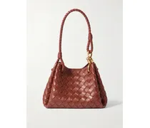 Parachute Small Intrecciato Leather Shoulder Bag - Red