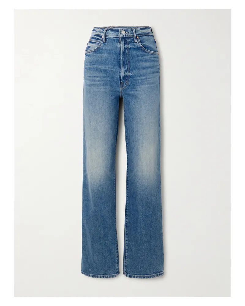 Mother Tunnel Vision Sneak High-rise Straight-leg Jeans - Blue Blue