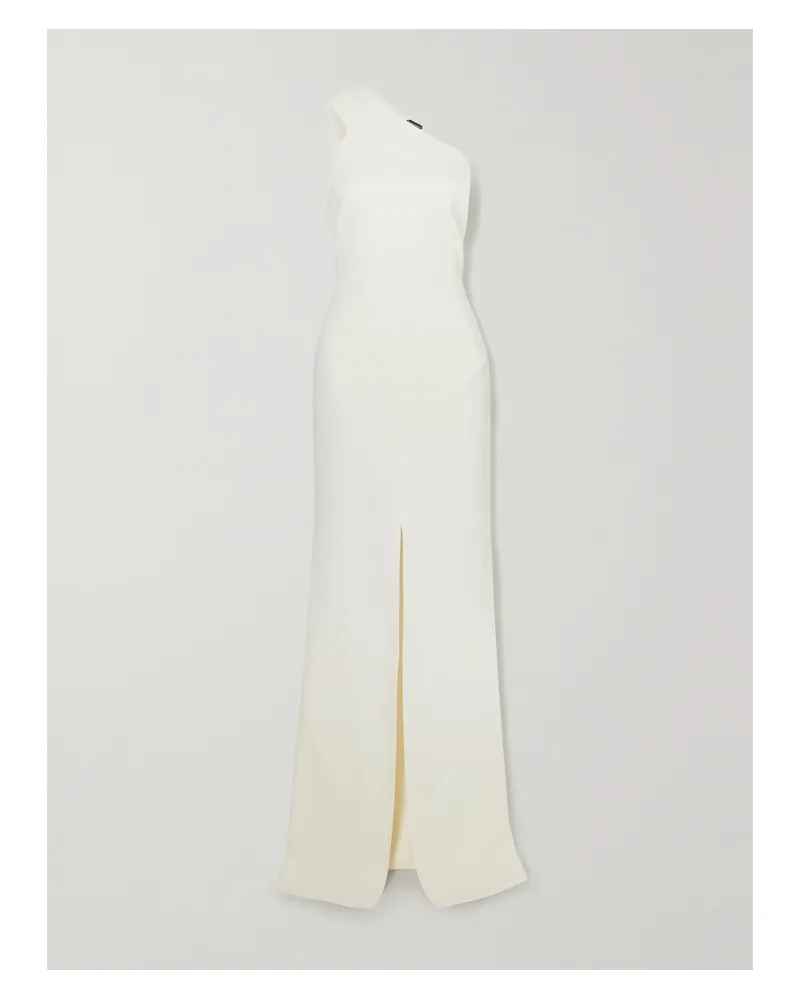 Tom Ford Asymmetrische Robe Aus Stretch-cady - Weiß Weiß