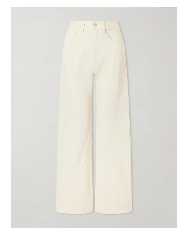 Anine Bing Brie High-rise Wide-leg Jeans - Yellow Yellow