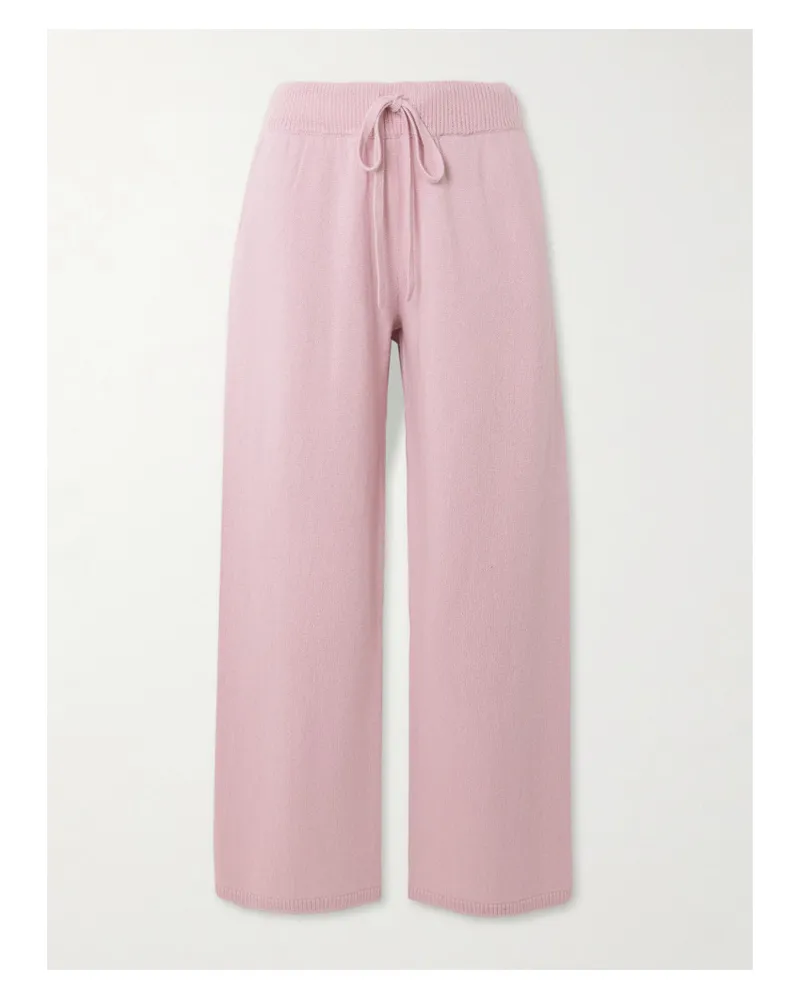 The Elder Statesman Jogginghose mit Weitem Bein aus Kaschmir Pink