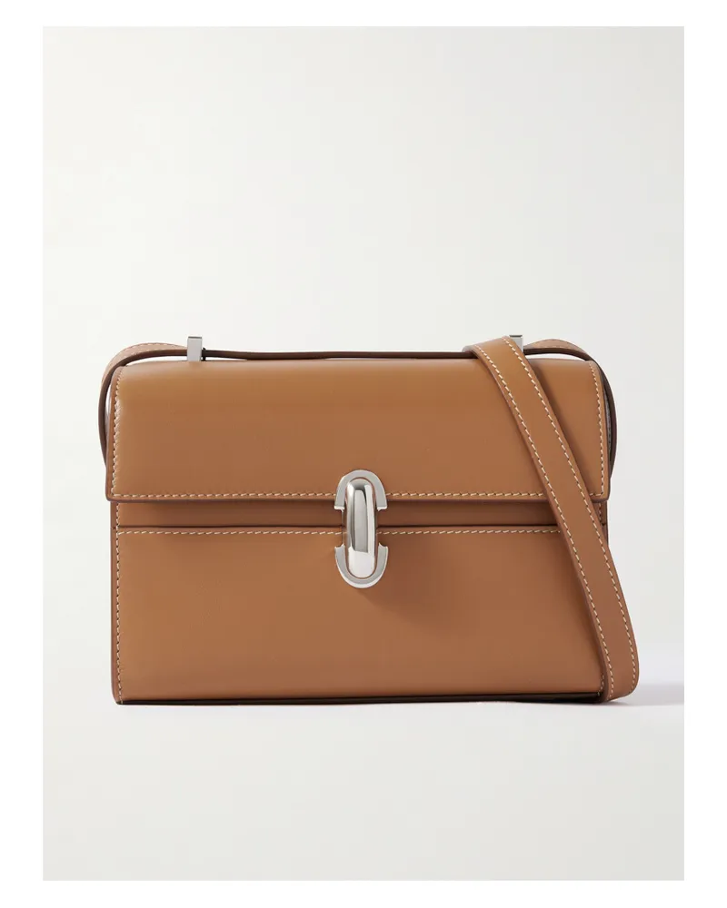 SAVETTE Symmetry Leather Tote - Brown Brown