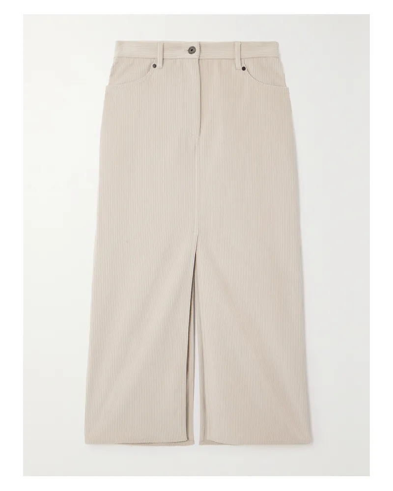 Brunello Cucinelli Maxirock Aus Cord Aus Einer Baumwollmischung - Neutral Neutral