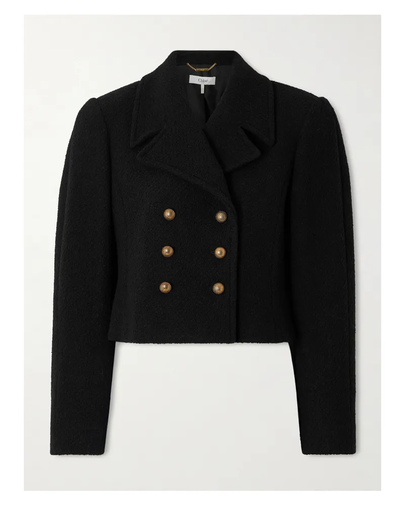 Chloé Double-breasted Wool-blend Jacket - Black Black
